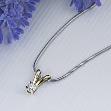 Подвеска из желтого золота с бриллиантом