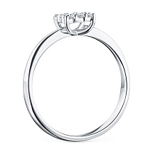 Классическое кольцо из белого золота с бриллиантами (изготовление)