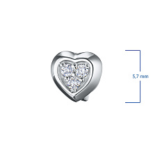 Пусеты из белого золота c бриллиантами