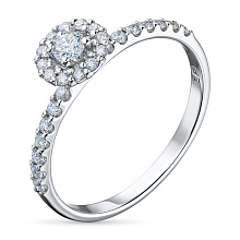 Кольцо из белого золота с бриллиантами