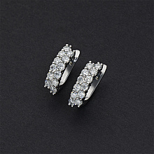 Серьги из белого золота с бриллиантом (изготовление)