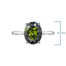 Кольцо из серебра с хромдиопсидом