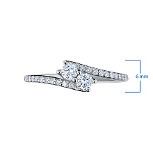 Кольцо из серебра c бриллиантами