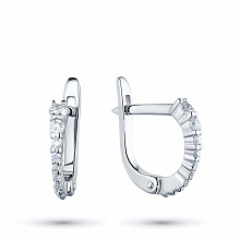 Серьги из белого золота с бриллиантами (изготовление)