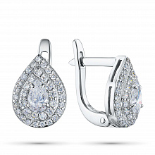 Серьги из белого золота с бриллиантами (изготовление)