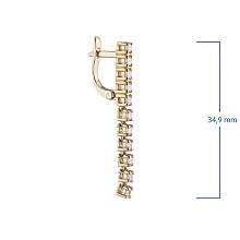 Серьги из желтого золота (изготовление) с бриллиантами