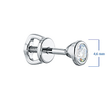 Пусеты из белого золота с бриллиантом