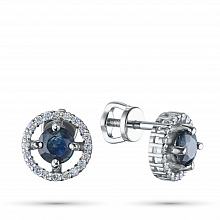 Пусеты из белого золота с бриллиантами (изготовление)