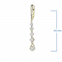 Серьги из желтого золота с бриллиантами (изготовление)