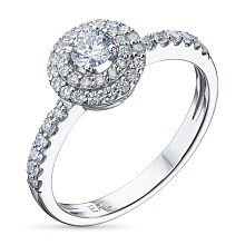 Кольцо из серебра c бриллиантами