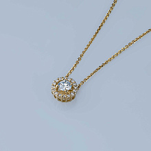 Классическая подвеска из желтого золота (изготовление) с бриллиантом