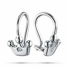 Серьги из белого золота с бриллиантами (изготовление)