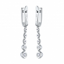 Серьги из белого золота с бриллиантами (изготовление)