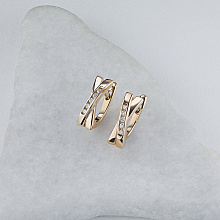 Серьги из красного золота с бриллиантами (изготовление)