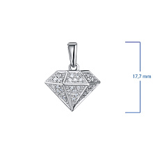 Подвеска из белого золота с бриллиантами (изготовление)