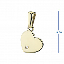 Подвеска из желтого золота с бриллиантом (изготовление)