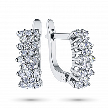 Серьги из белого золота с бриллиантами (изготовление)