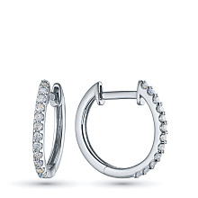 Серьги из белого золота (изготовление) с бриллиантом