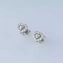 Пусеты из белого золота с бриллиантами (изготовление)