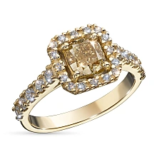 Кольцо из желтого золота c бриллиантами
