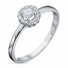 Кольцо из белого золота с бриллиантами (изготовление)