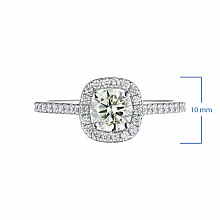 Кольцо из белого золота с бриллиантами (изготовление)