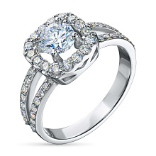 Кольцо из белого золота (изготовление) с бриллиантом