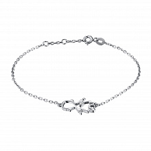 Браслет из серебра с бриллиантом (изготовление)