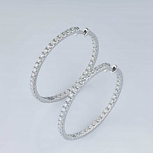 Серьги из белого золота с бриллиантами (изготовление)