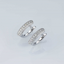 Серьги из белого золота с бриллиантами (изготовление)