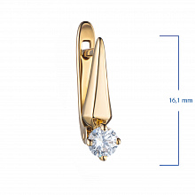 Серьги из желтого золота с бриллиантами (изготовление)