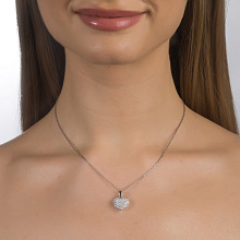 Подвеска из серебра c бриллиантами