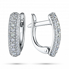 Серьги из белого золота с бриллиантами (изготовление)