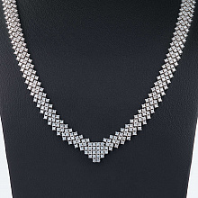 Колье из белого золота с бриллиантами (изготовление)