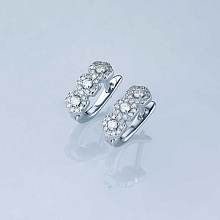 Серьги из белого золота с бриллиантами (изготовление)