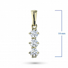 Подвеска из желтого золота с бриллиантами (изготовление)