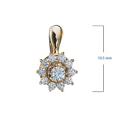 Серьги из желтого золота c бриллиантами