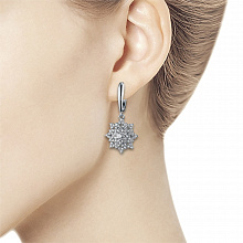 Серьги из белого золота с бриллиантами (изготовление)