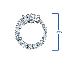 Подвеска из белого золота c бриллиантами выращенными