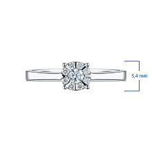 Кольцо из белого золота c бриллиантами