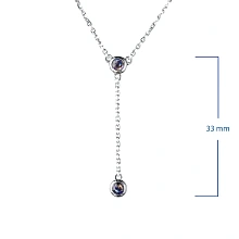 Колье из серебра с сапфирами и бриллиантами