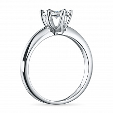 Кольцо из белого золота (изготовление) с бриллиантом