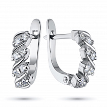 Серьги из белого золота с бриллиантами (изготовление)