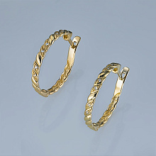 Серьги из желтого золота c бриллиантами