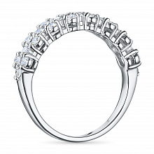 Классическое кольцо из белого золота c бриллиантами