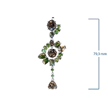 Серьги из серебра с раухтопазами