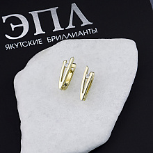 Серьги из желтого золота с бриллиантами (изготовление)