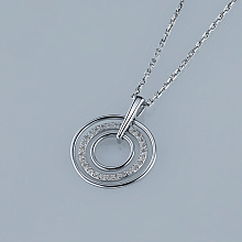 Подвеска из серебра c бриллиантами