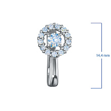 Серьги из серебра c бриллиантами