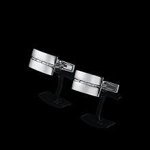 Запонки из серебра c бриллиантами